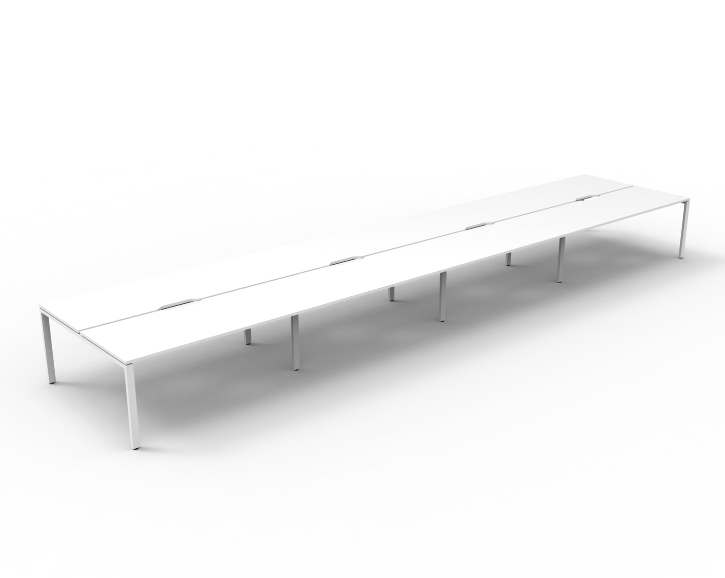 Deluxe Rapid Infinity 8 Person Double Sided Desk White Profile Leg 1500X750_1054246_D-IPLD8P1575 NW/WS