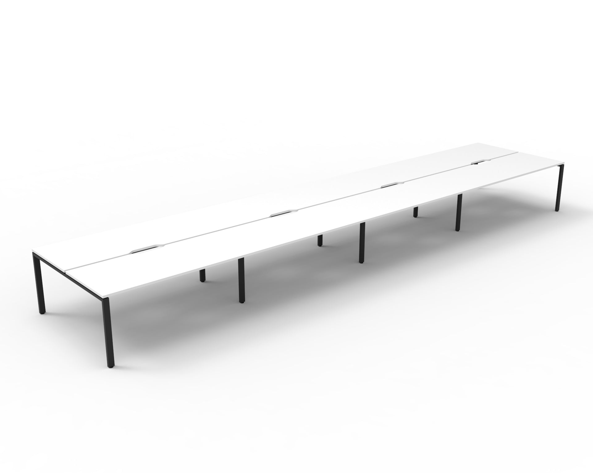 Deluxe Rapid Infinity 8 Person Double Sided Desk Black Profile Leg 1800X750_1054247_D-IPLD8P1875 NW/BL