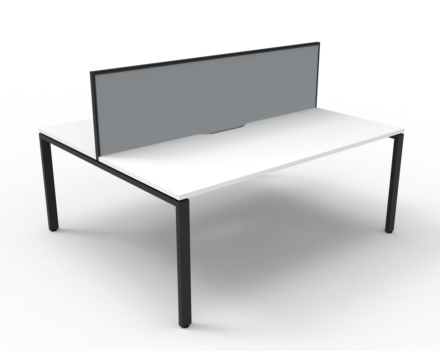 Deluxe Rapid Infinity 2 Person 2 Sided Desk Black Profile Leg 1200X750 Over_1054255_D-IPLDWS2P1275 NW/BL