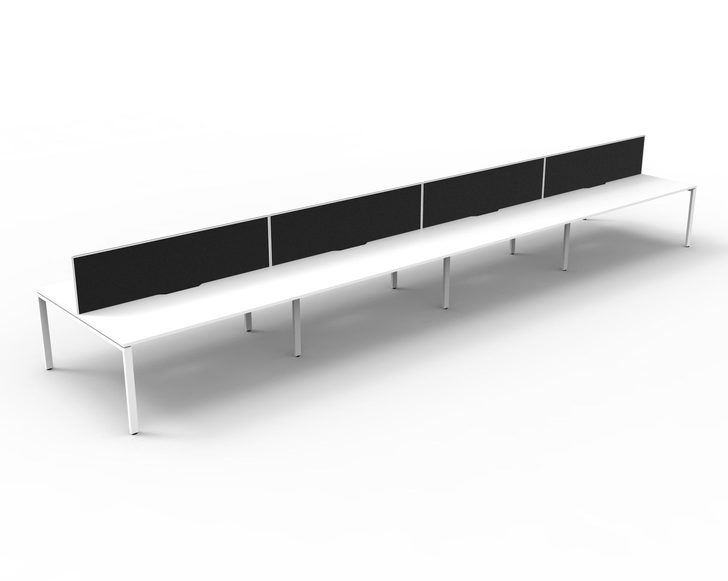 Deluxe Rapid Infinity 8 Person 2 Sided Desk White Profile Leg 1200X750 Over_1054274_D-IPLDWS8P1275 NW/WS