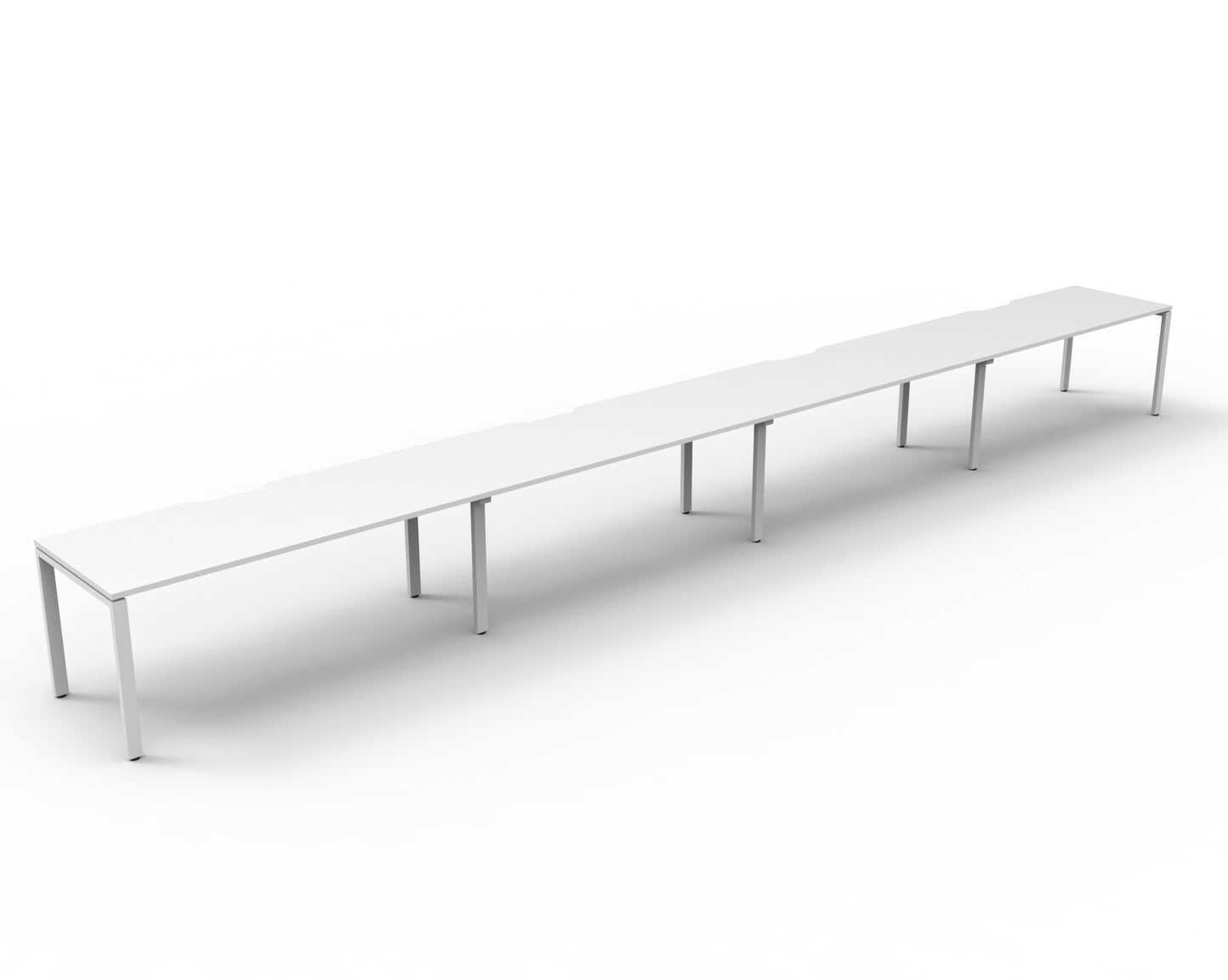 Deluxe Rapid Infinity 4 Person Desk Single Sided White Profile Leg 1500X750_1054301_D-IPLS4P1575 NW/WS