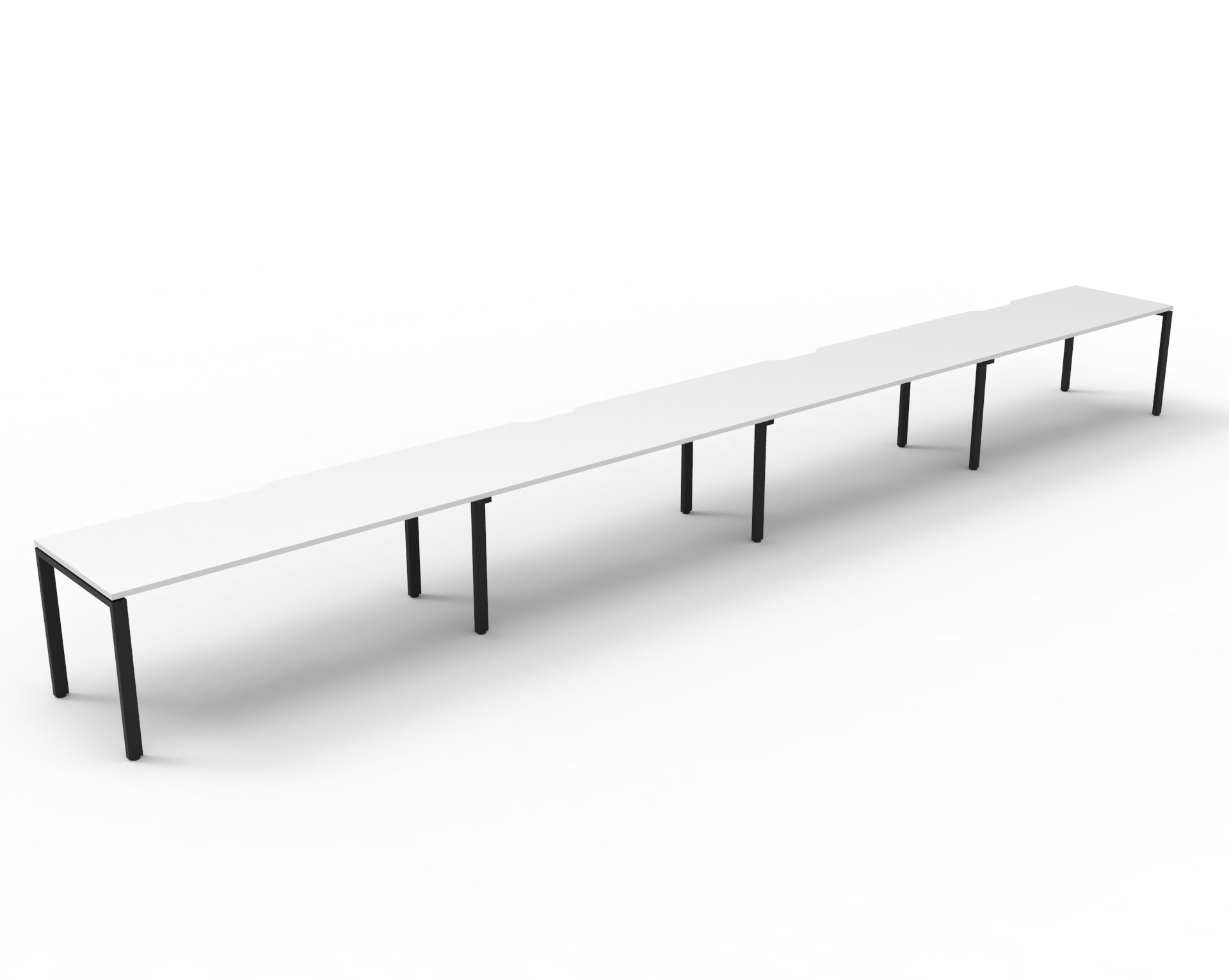 Deluxe Rapid Infinity 4 Person Desk Single Sided Black Profile Leg 1800X750_1054302_D-IPLS4P1875 NW/BL