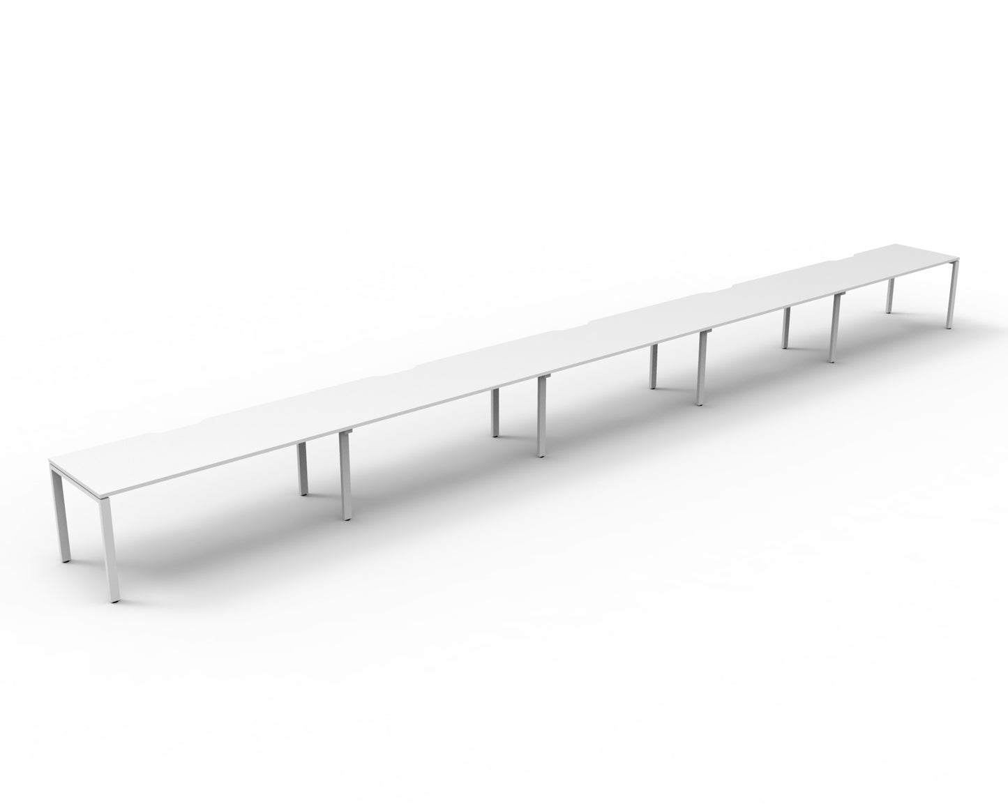 Deluxe Rapid Infinity 5 Person Desk Single Sided White Profile Leg 1800X750_1054309_D-IPLS5P1875 NW/WS