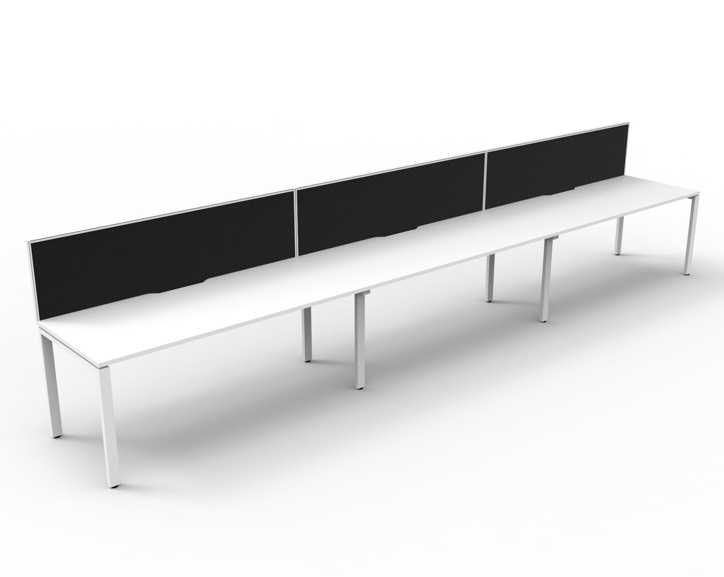 Deluxe Rapid Infinity 3 Person Desk 1 Sided White Profile Leg 1200X750 Over_1054323_D-IPLSWS3P1275 NW/WS