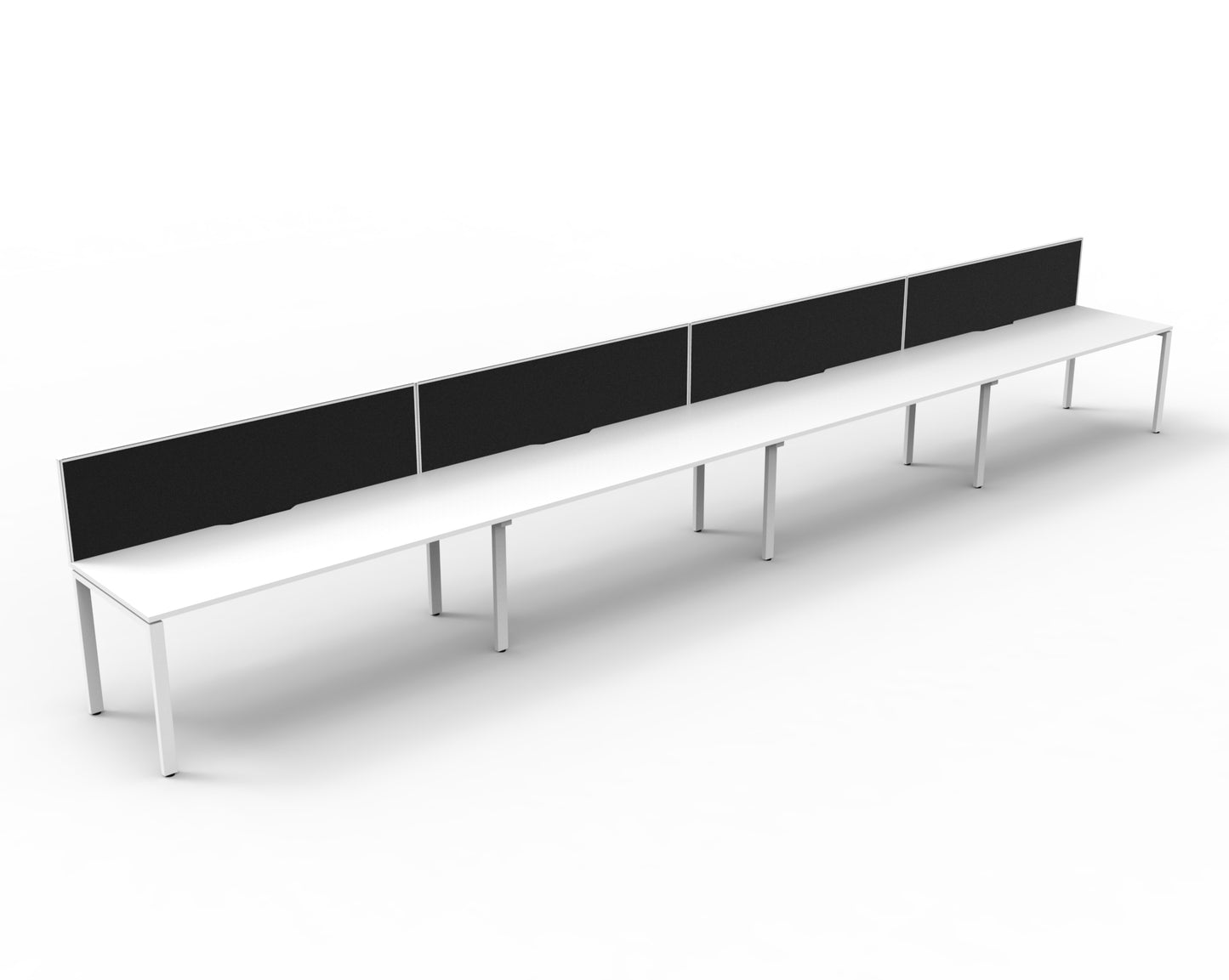 Deluxe Rapid Infinity 4 Person Desk 1 Sided White Profile Leg 1200X750 Over_1054329_D-IPLSWS4P1275 NW/WS