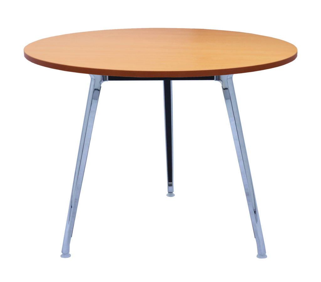 Rapid Air Round Table Polished Aluminium Frame With 1200Mm Dia Beech Top_1054392_RART12 B_NLA