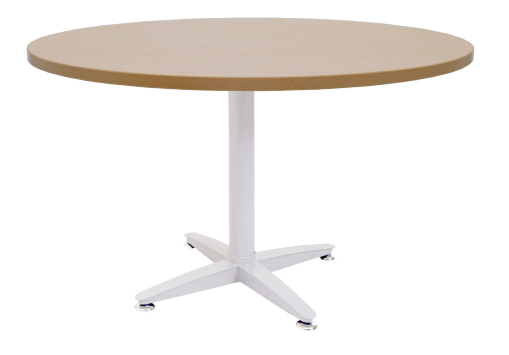 Rapid Span 4 Star Round Table 900Mmx730Mmh White Base Beech Top_1054402_RWRT9 B