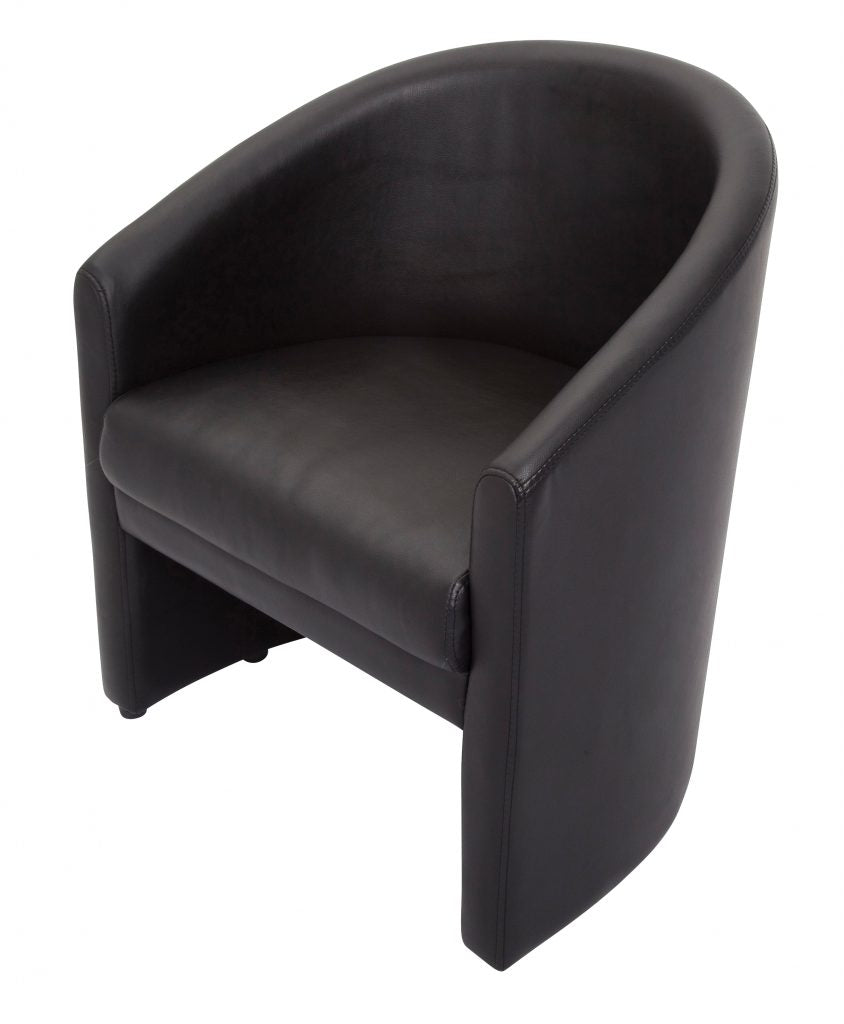 Rapid Tub Reception Chair Single Seat Black Pu_1054419_SPTUB1