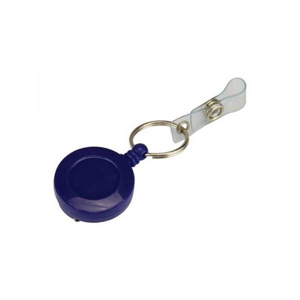 Id Holder Retractable Badge Reel With Split Ring + Card Strap Pack 25 Blue 1054782 18805443