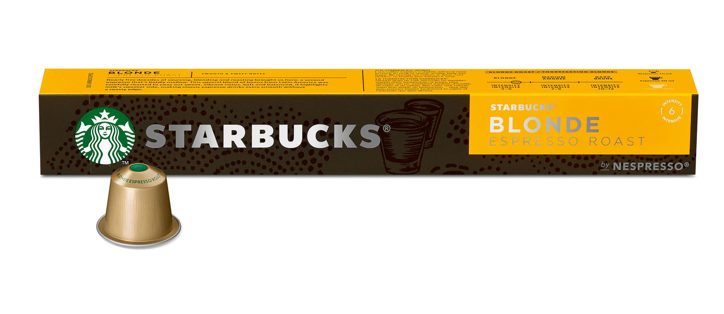 Starbucks By Nespresso Coffee Pod Capsules Blonde Espresso Pk 10 1054808 12415829
