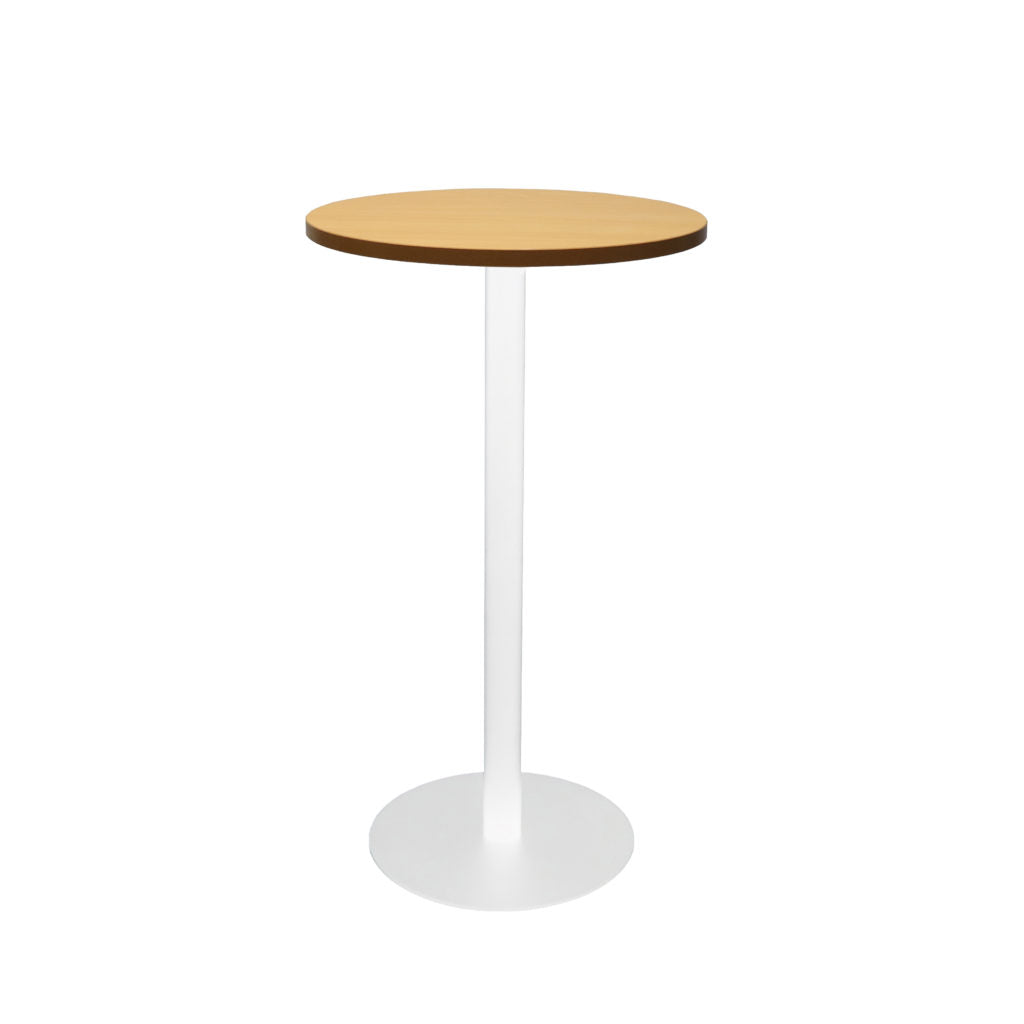 Rapid Dry Bar Table 600Mm Round Top 1075H White Base Beech Top_1054822_CDBT6 B/WS