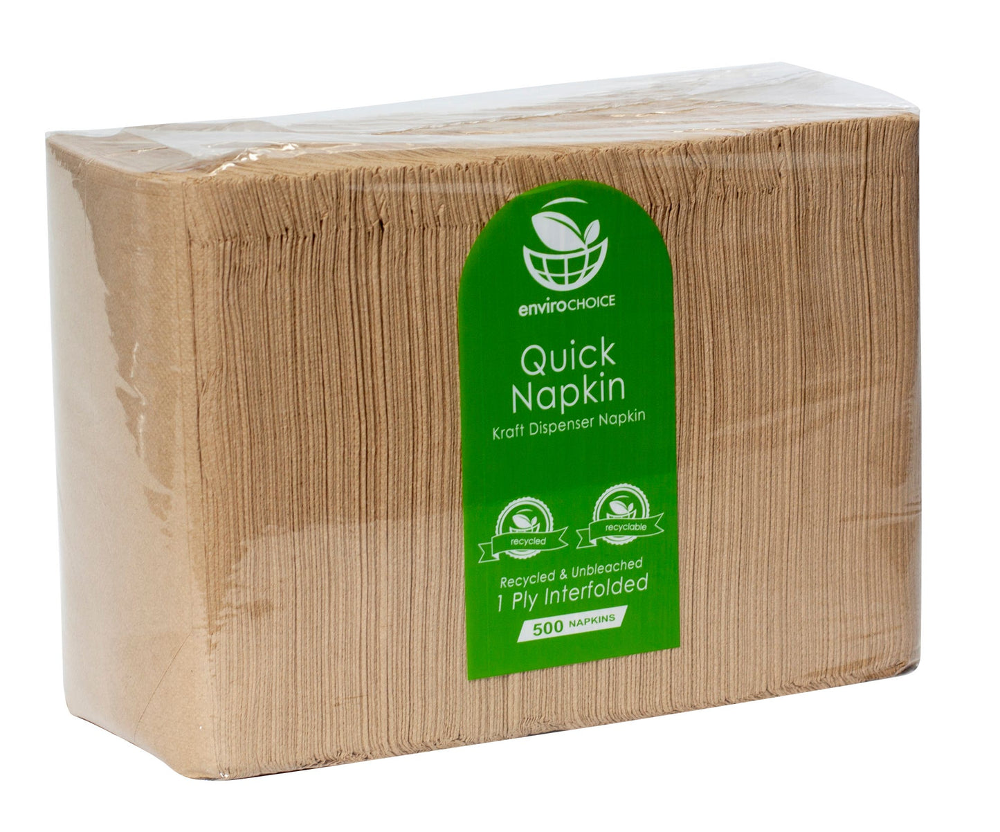 Envirochoice Quick Napkins 1 Ply Interfold 330X216Mm Kraft 1057090 EC-ND0111