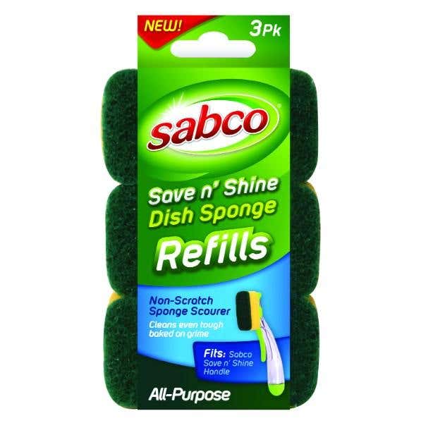 Sabco Sponge Refill Dish Shine Pack Of 3 1057349 SAB60082