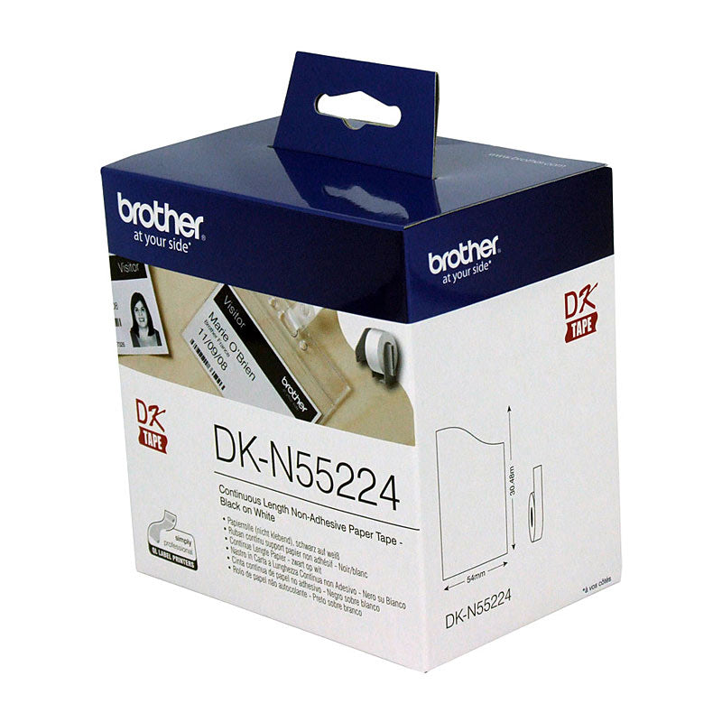 Brother DKN-55224 White Roll 54mm X 30.48 Metres_1057714_DK-N55224