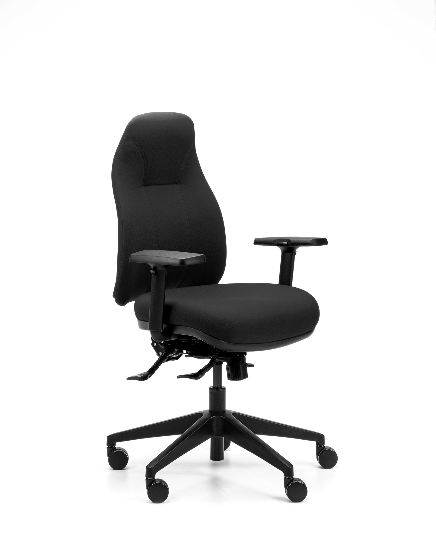Orthopod Classic Chair 135kg By Therapod With Arms Black Fabric_1070004_THPC3LVAD BLK