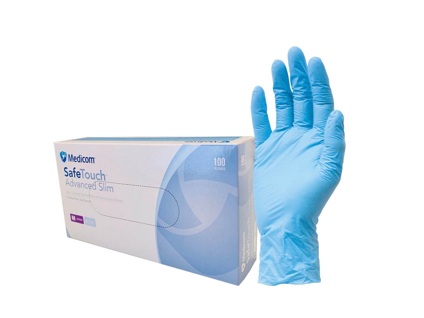Medicom Nitrile Gloves Powder Free Blue Large Box 1000 1080295 SFTGN1175D