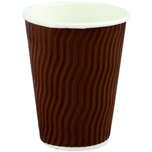 Cool Wave Double Wall Hot Cups Brown 12Oz Box 500 1080298 C-HC0644