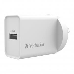 Verbatim Single Usb-A Wall Charger White 1080311 66590