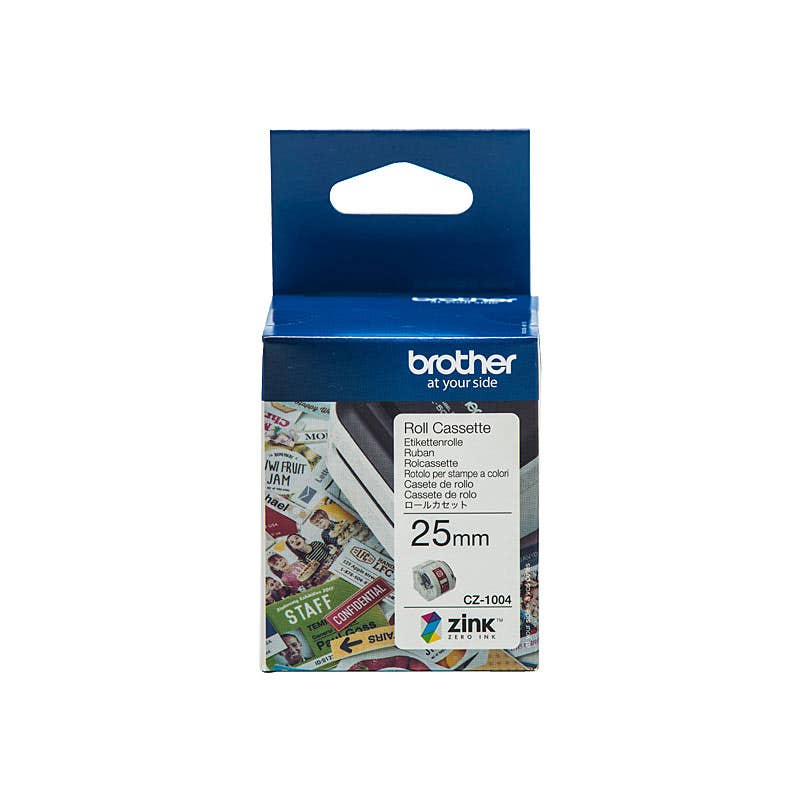 Brother CZ-1004 Tape Cassette 25mm For VC500W Colour Label Printer 1080536 BCZ1004