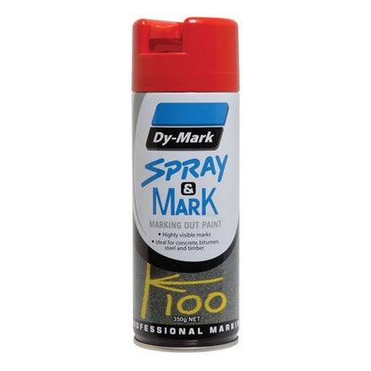 Marking Paint Spray &  Mark Red Aerosol 350g Dy-Mark_1114001_40013502