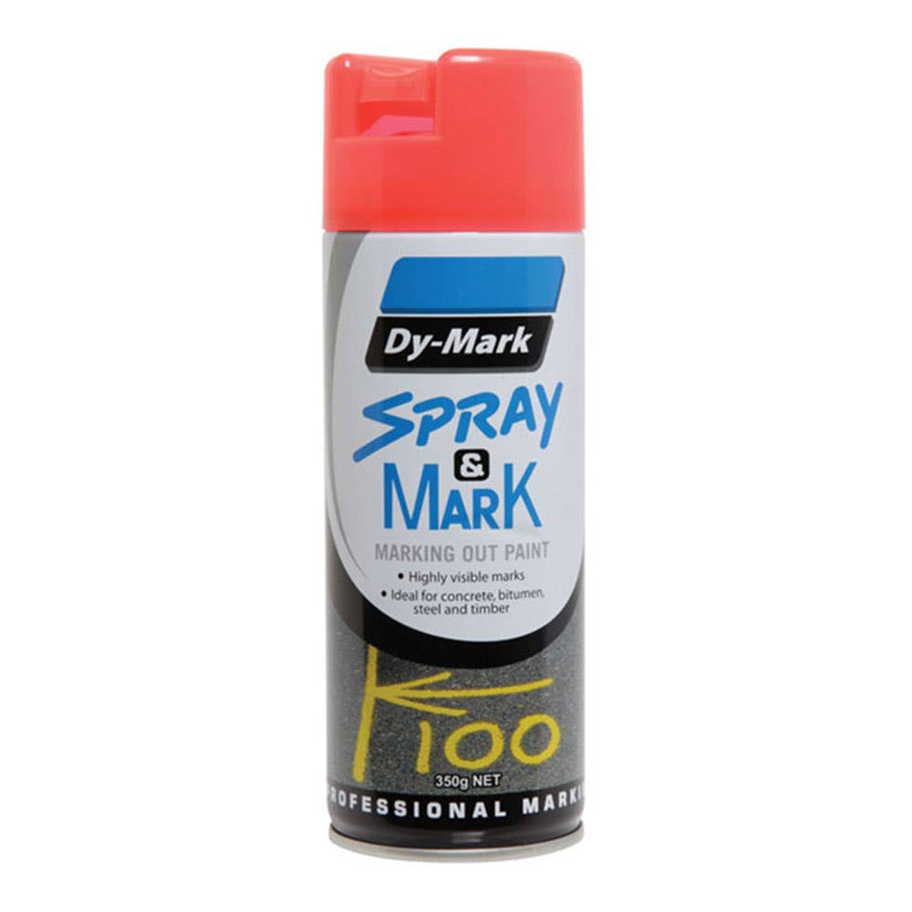 Marking Paint Spray &  Mark Fluoro Orange Aerosol 350g Dy-Mark_1114021_40013526