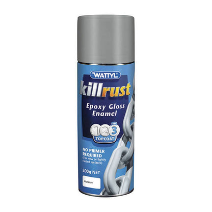 Protective Paint Killrust Epoxy Enamel Gloss Aluminium Aerosol 300g Wattyl_1128031_115213.530