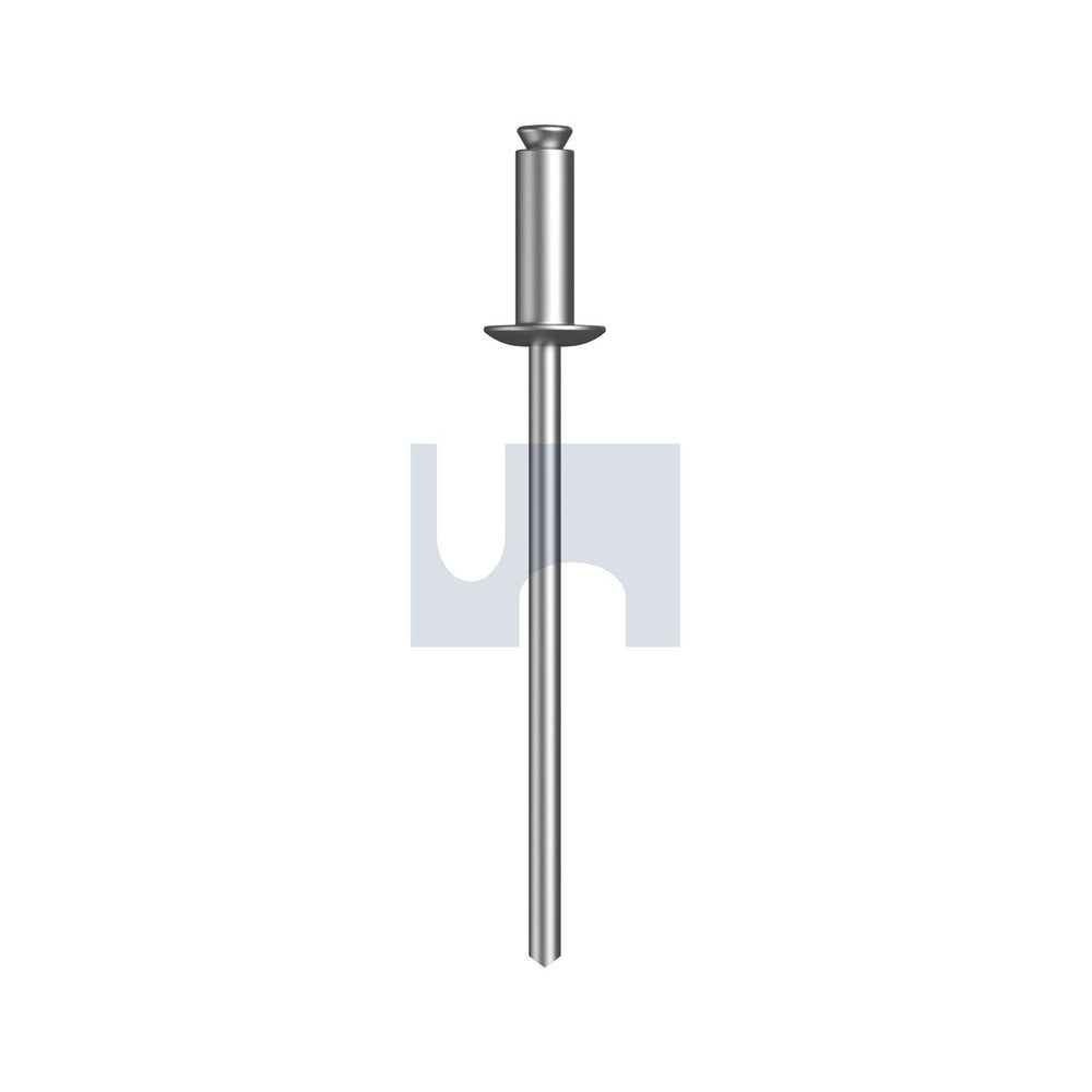 Rivet Dome Head Peel Plain 73P6 - Alum 5056/Steel Zp #612 - Pk 500_40094053_R9673P6S612