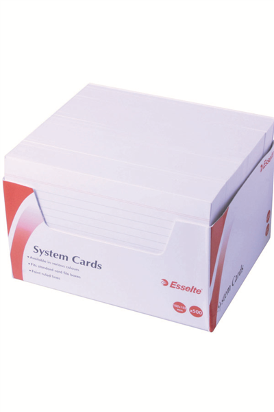 Esselte System Cards Ruled 152X102mm 6X4 Pack 100 White_14692028_31682