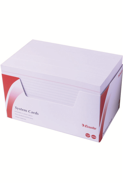 Esselte System Cards Ruled 203X127mm 8X5 Pack 100 White_14693028_31686