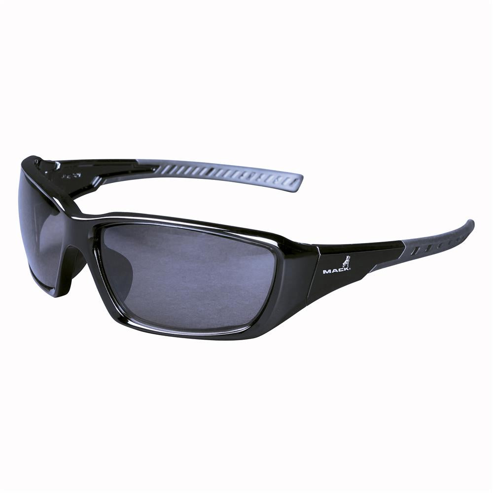 Glasses Safety Mack Flyer Black Frame Smoke Polarised Lens 418385 MKFLYER00BK0000