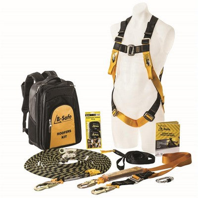 Roofers Safety Kit - Harness + Lanyard + Rope and Grab + Strap + Karabiner 79922055 BK061015PRO