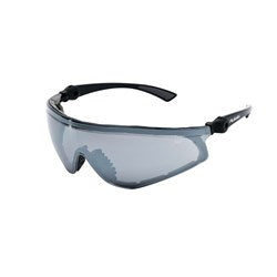 Mack Safety Spec-Pilbara Black Nylon FrameSmoke Mirror Lens Dust Guar 79903113 MKPILBARASM0000