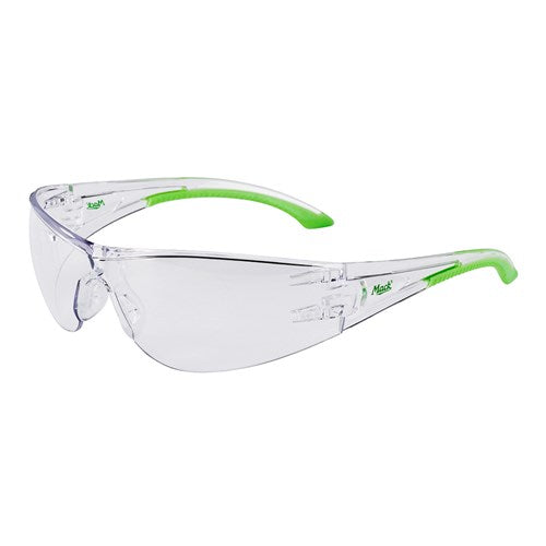 Glasses Safety Clear Mirror Lens AF Med Impact VX2 Crystal Charcoal Mack 79903117 MKVX2SPC0CM0000