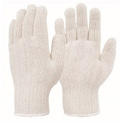 Gloves Mens Knitted Poly Cotton White 79903010 FRPCOTKNTWW00MN