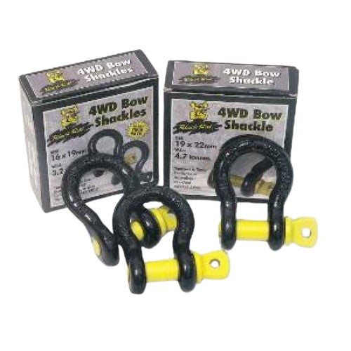 Shackles Bow 4WD Grade S Black Rat 19 X 22mm 4.7T W.L.L 120694 342219BK