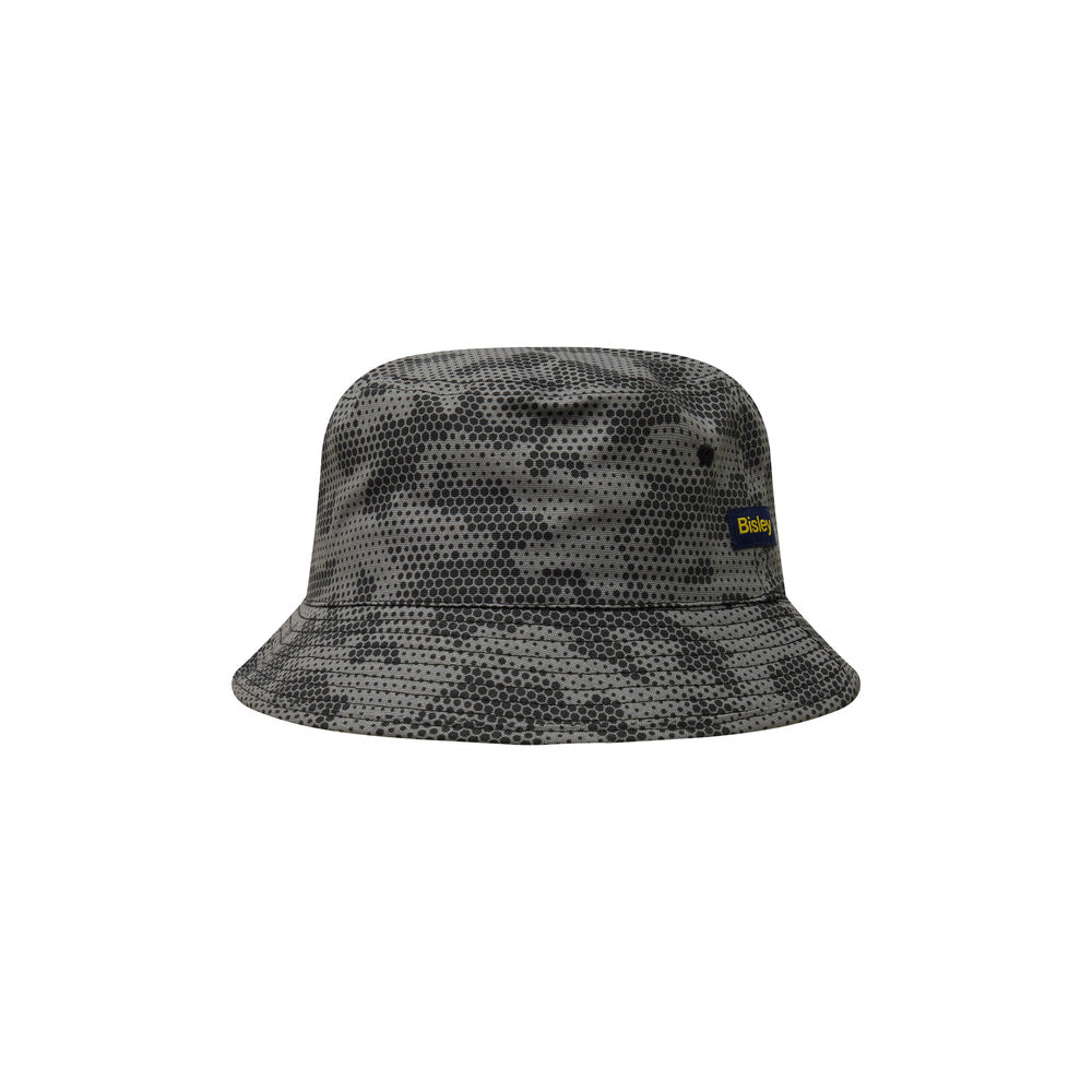 Hat Printed Bucket Cotton 280gsm Charcoal Honeycomb Bisley_40114096_BHAT73_PHCHONE