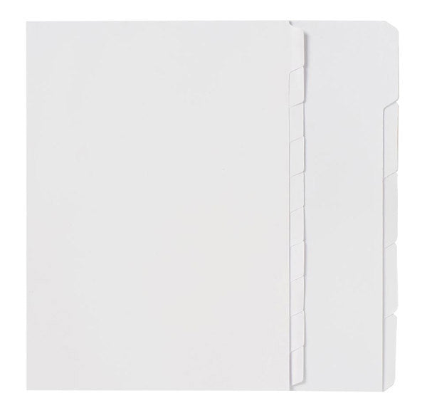 Bibbulmun Dividers Manilla A4 5 Tab Unpunched White_39440000_NPL-39440000