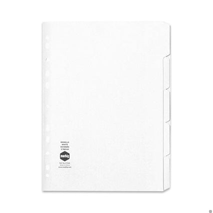 Marbig Dividers Manilla A4 5 Tab White Bulk Pack 20_120012410_37320F