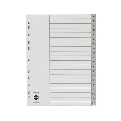 Marbig Dividers Pp A4 A-Z Tab Grey_39443016_35050