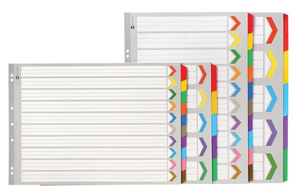 Marbig Dividers Manilla A3 5 Tab 38705 Reinforced Landscape Multi Colour 120315100 38705F