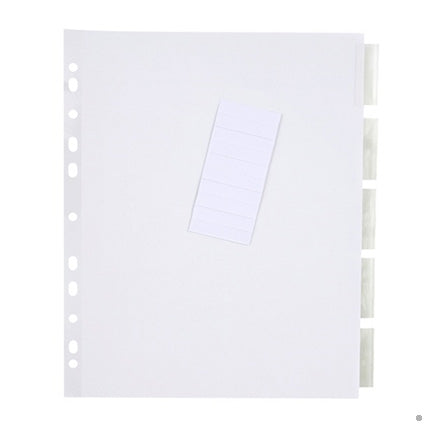 Marbig Dividers Manilla A4 5 Tab Insert Tab Extra Wide White_39441100_37650F