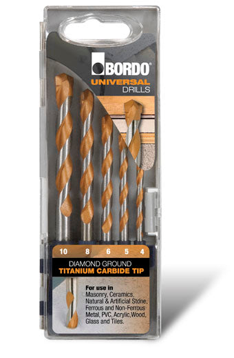 Bit Drill Set Masonry Universal 5 Piece 4-10mm Bordo 2700-S1 60021036 2700-S1