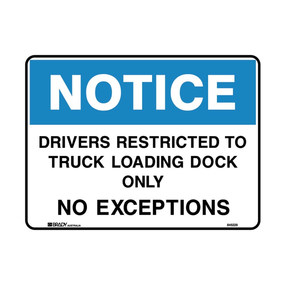 Sign DRIVER RESTRICTED 450 x 300mm Metal 122568 845231