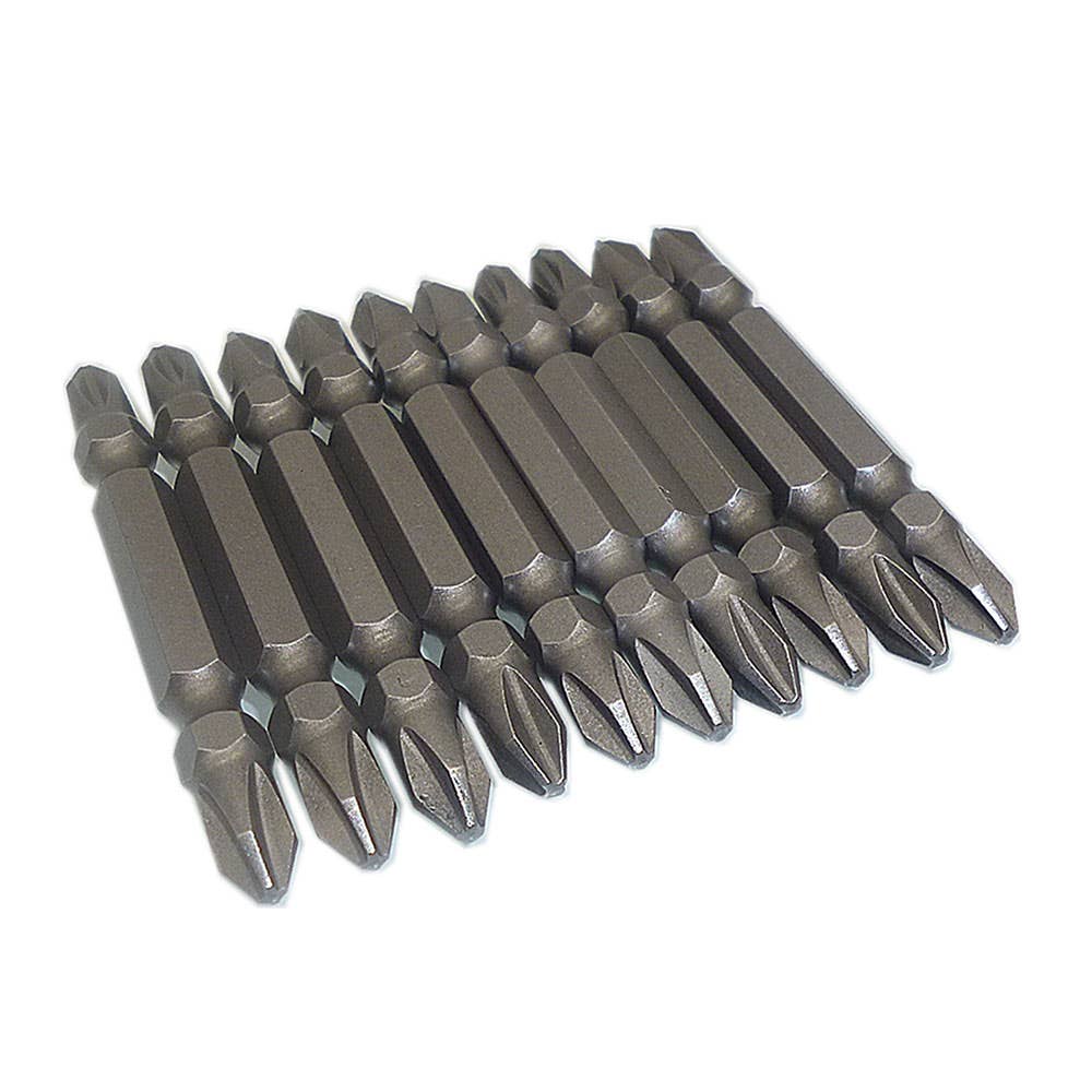 Bit Screwdriver Double Ended Phillips PH2 1/4'' Hex Shank x 45mm Pk 10_124037_GFB-069-C_NLA