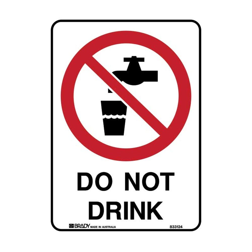 Sticker DO NOT DRINK 180 x 250mm 124526 833124