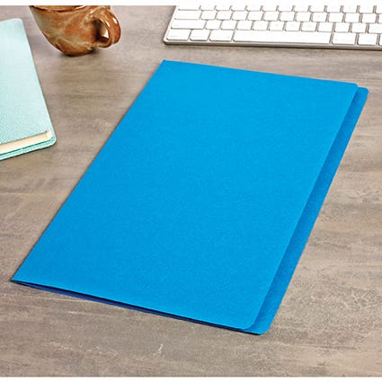 Avery Folders Manilla Foolscap Coloured Box100 Dark Blue 39366004 42097