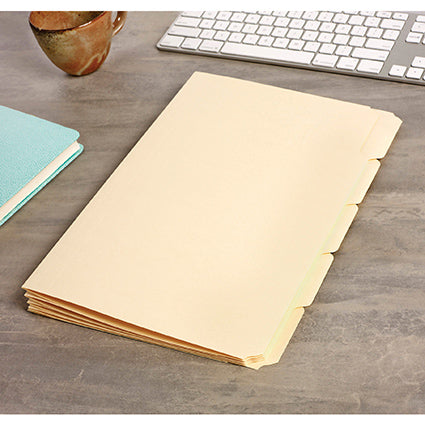 Avery Manilla Folder 5 Tab Foolscap Buff_39366400_26571
