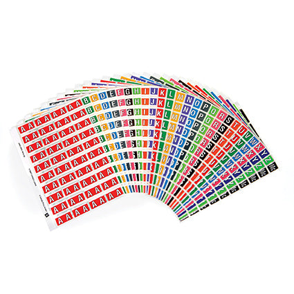 Avery Colour Code Labels Alpha Side Tab 25 X 42mm Assorted 1080_125033800_24938