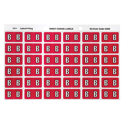 Avery Colour Code Labels 433xx Side Tab 25X38 180 B_88004058_22302