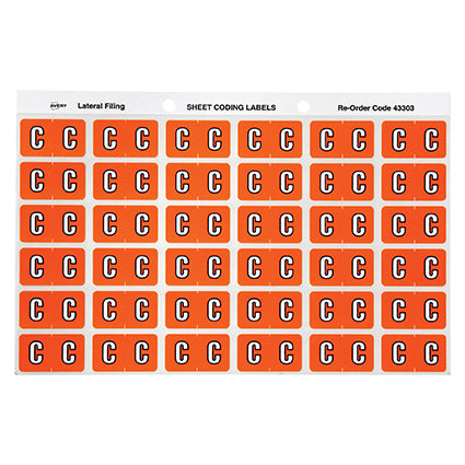 Avery Colour Code Labels 433Xx Side Tab 25X38 180 C_88004059_22303